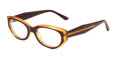 Cat Eye Brown Eyeglasses