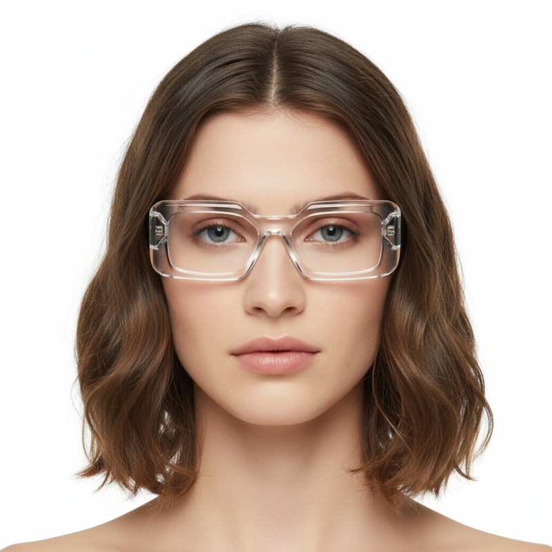 Rectangle Clear Eyeglasses