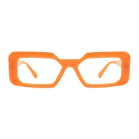 Zest - Rectangle Orange Eyeglasses