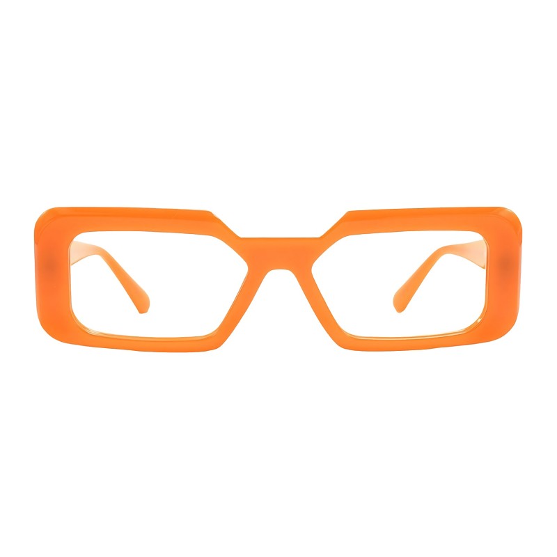 Rectangle Orange Eyeglasses