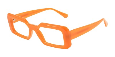 Rectangle Orange Eyeglasses