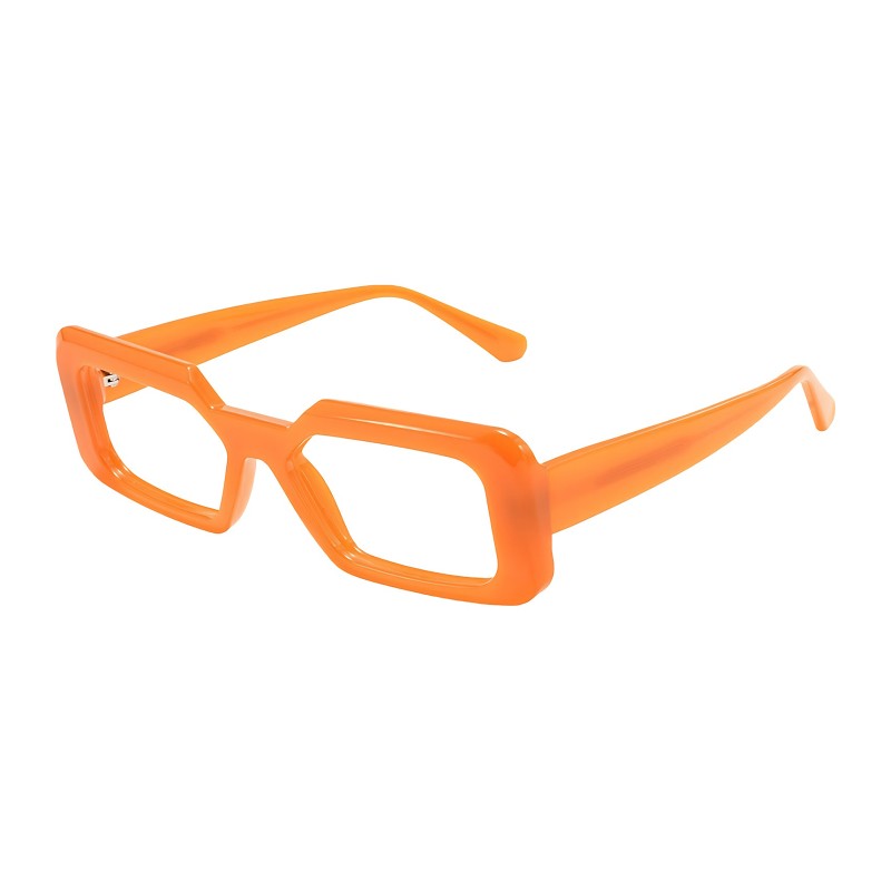 Rectangle Orange Eyeglasses