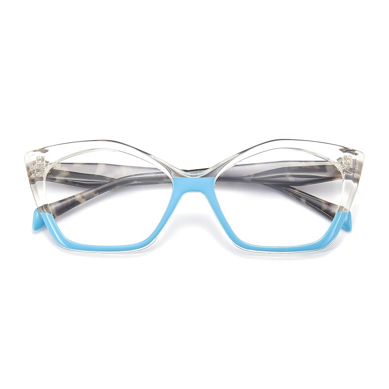 Cat Eye Blue Eyeglasses