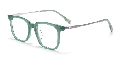 Square Green Eyeglasses