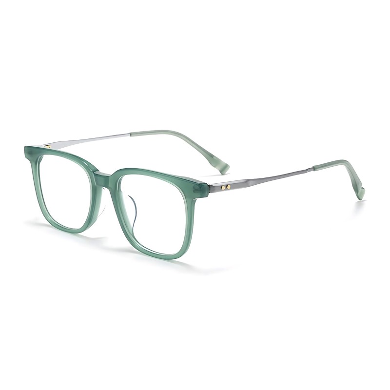 Square Green Eyeglasses