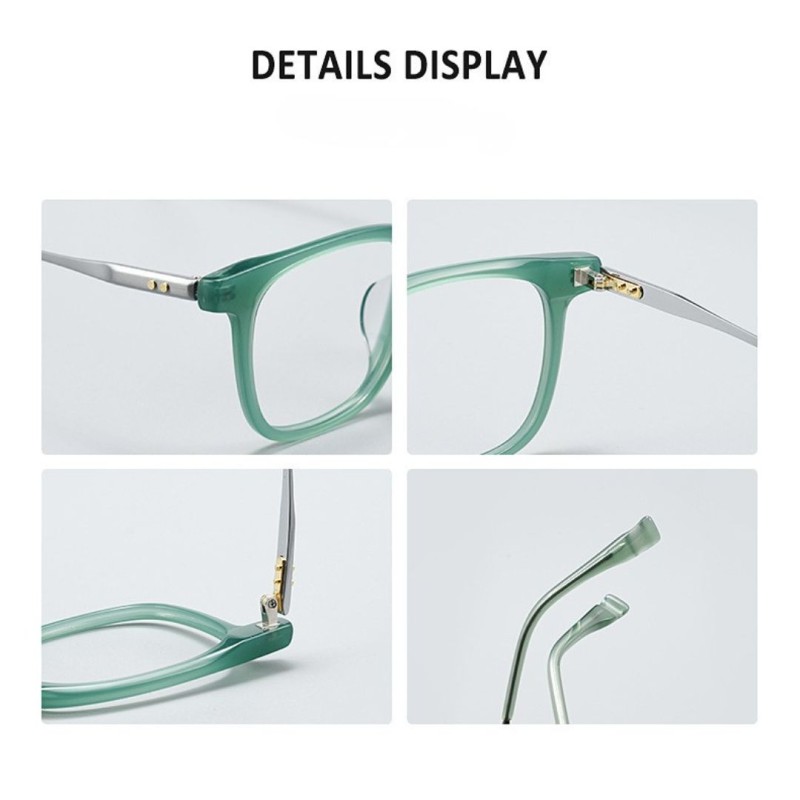 Square Green Eyeglasses