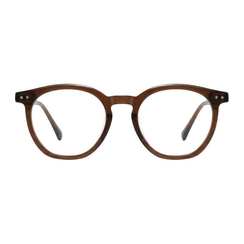 Oval Brown Eyeglasses