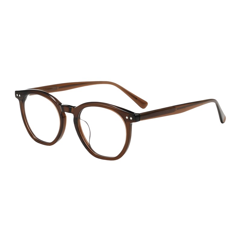 Oval Brown Eyeglasses