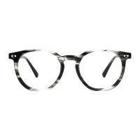 Bernie - Oval Gray Tortoise Eyeglasses