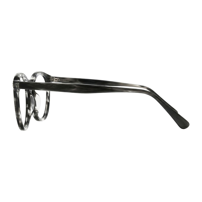 Oval Gray Tortoise Eyeglasses