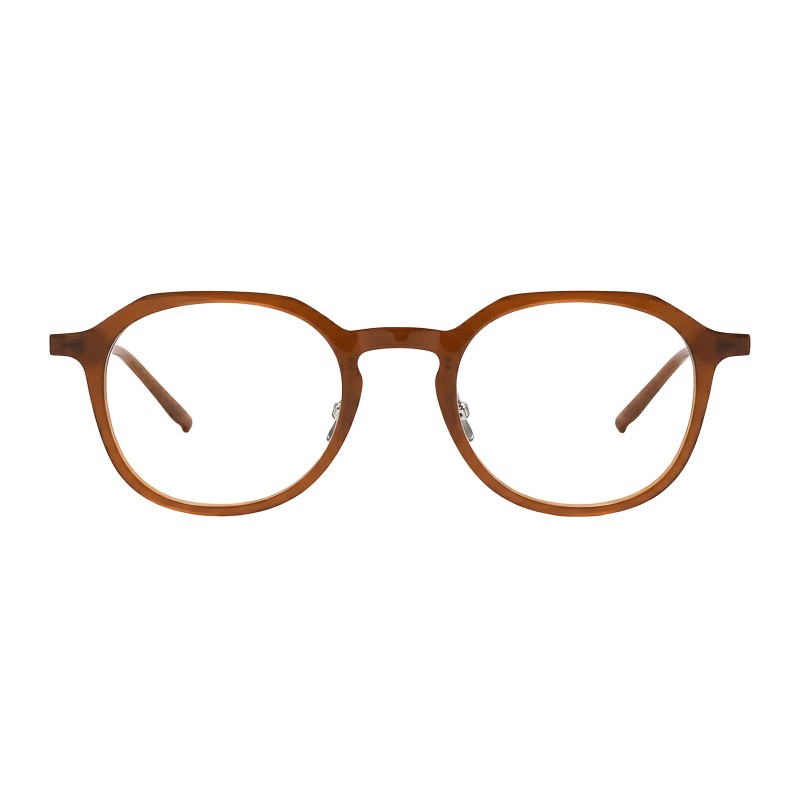 Round Brown Eyeglasses