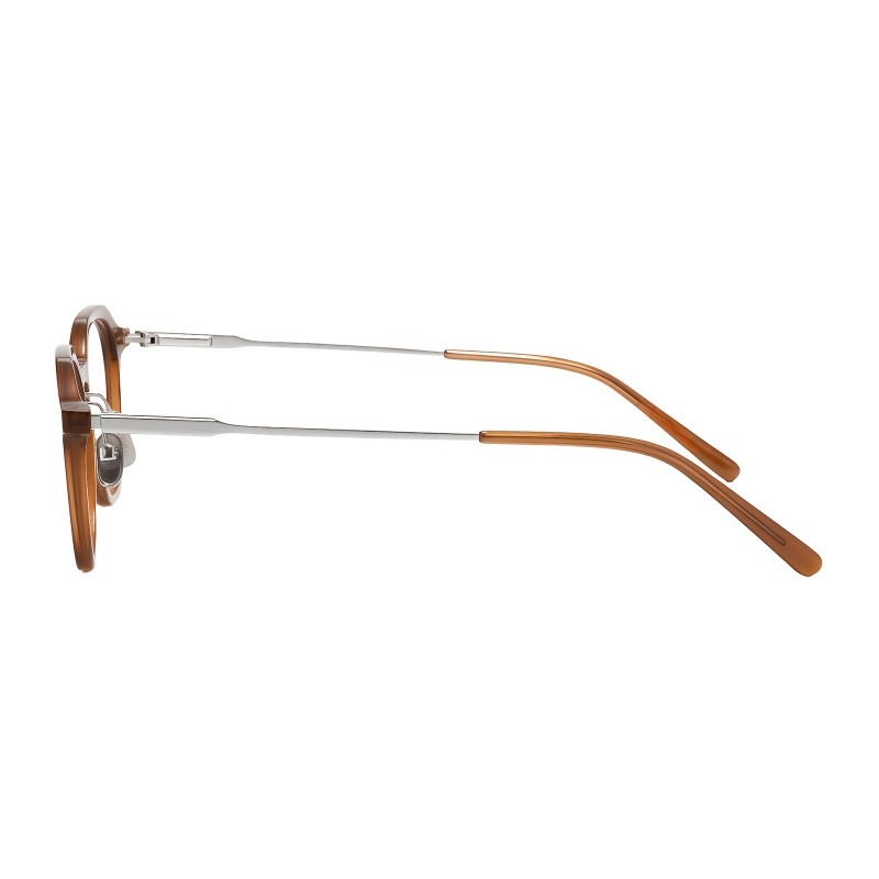 Round Brown Eyeglasses