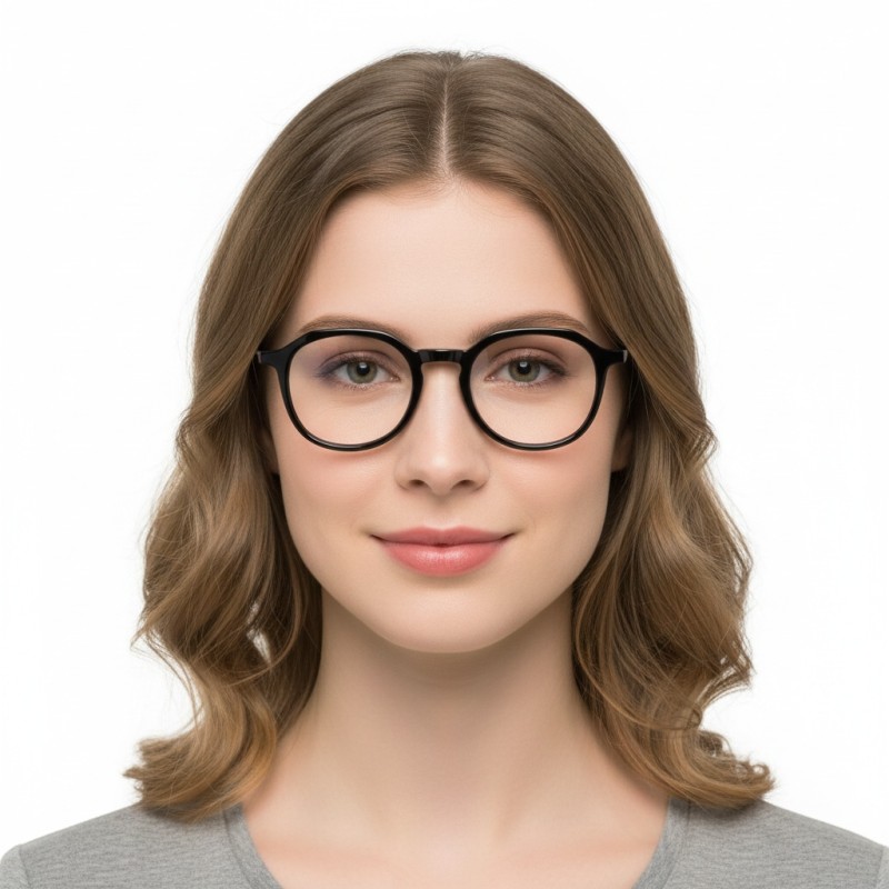 Round Black Eyeglasses