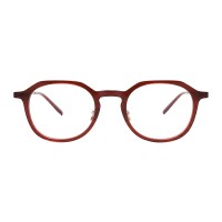 Round Burgundy Eyeglasses