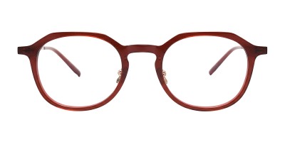 Hulda Burgundy Round Prescription Glasses