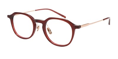 Hulda Burgundy Round Prescription Glasses