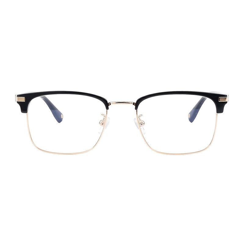 Browline Black Golden Eyeglasses