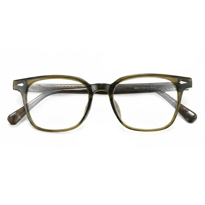 Square Green Eyeglasses