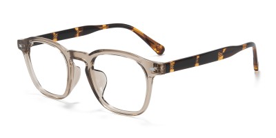 Square Champagne Tortoise Eyeglasses