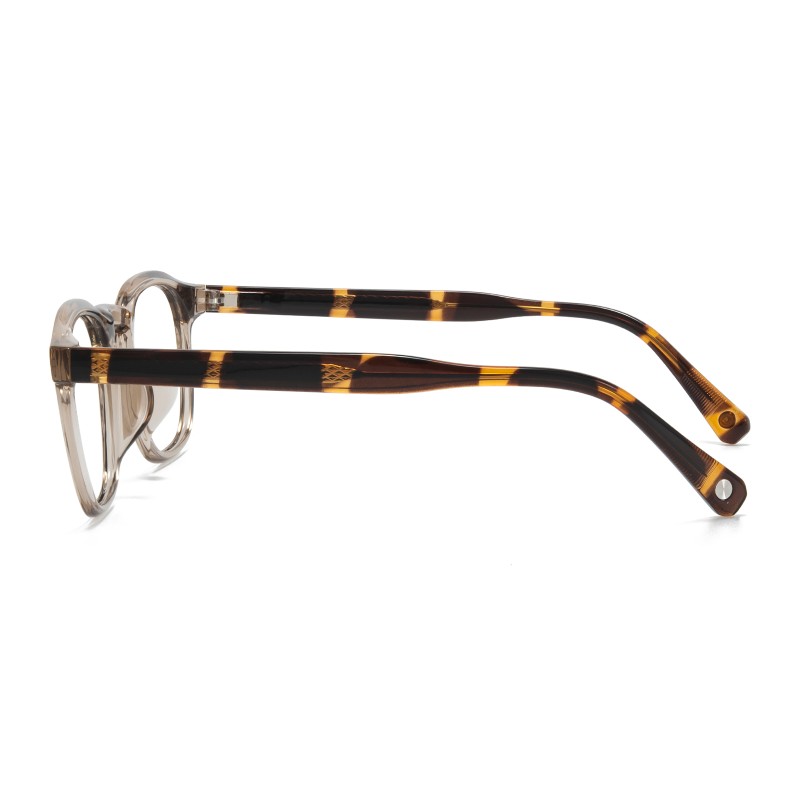 Square Champagne Tortoise Eyeglasses