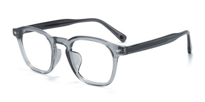 Hepburn Gray Square Prescription Glasses
