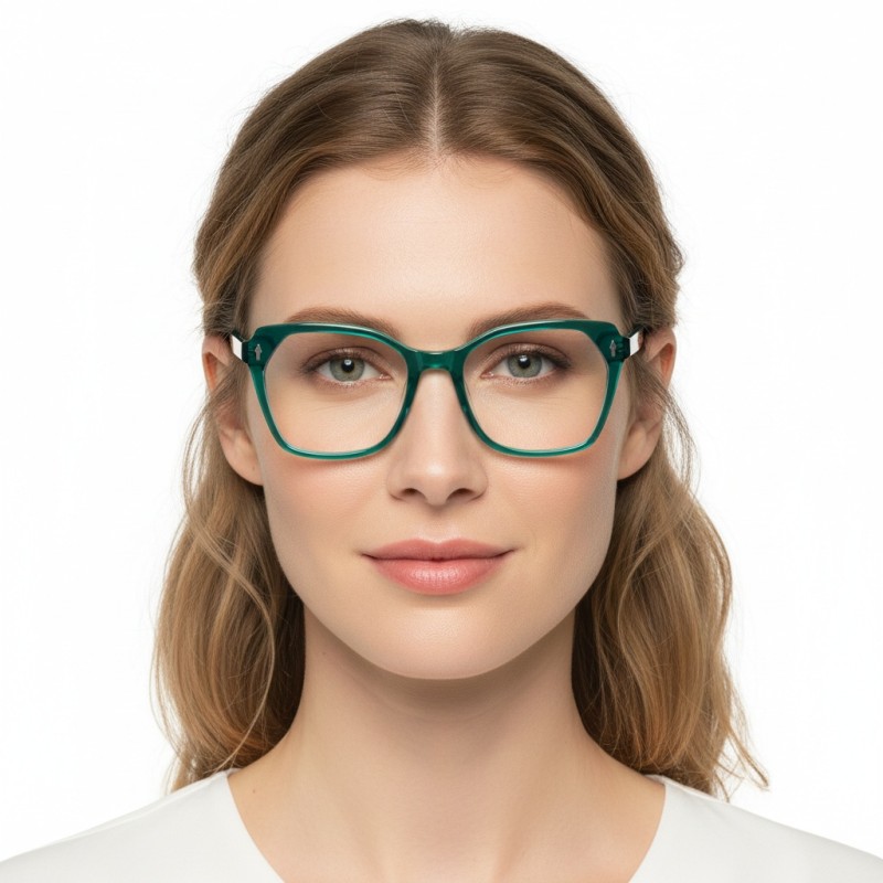 Cat Eye Green Eyeglasses