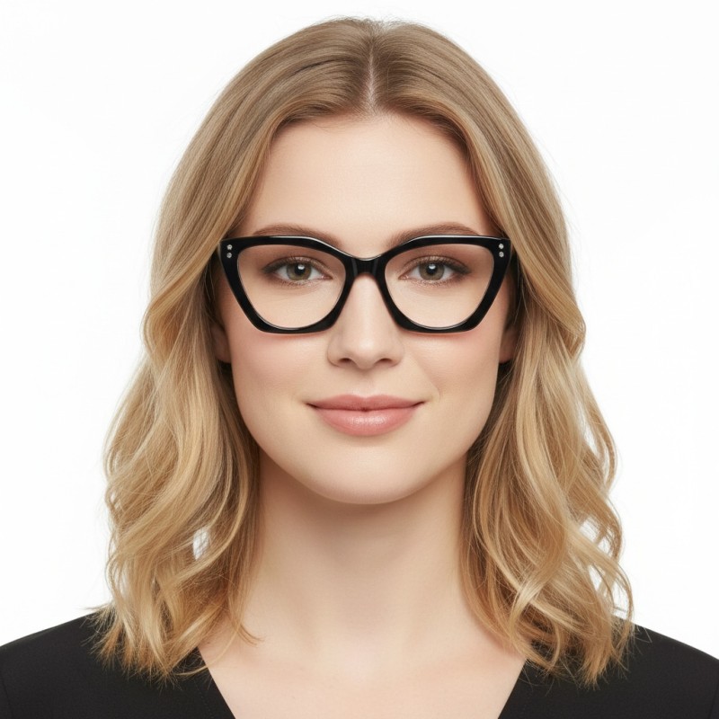 Cat Eye Black Eyeglasses