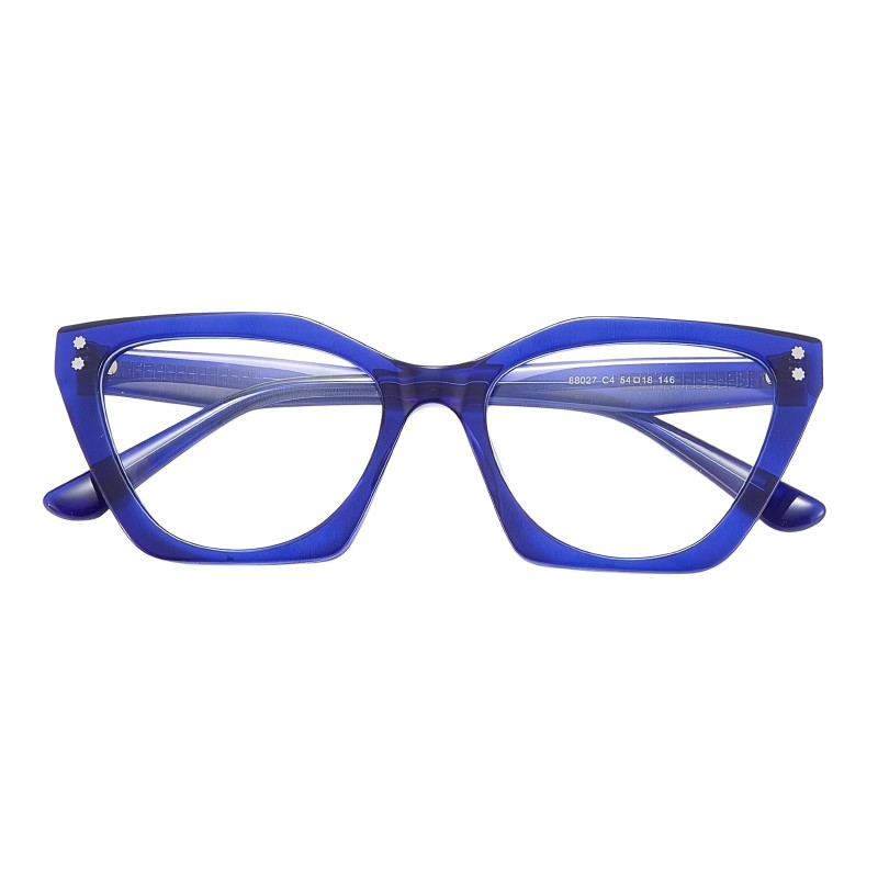 Cat Eye Blue Eyeglasses