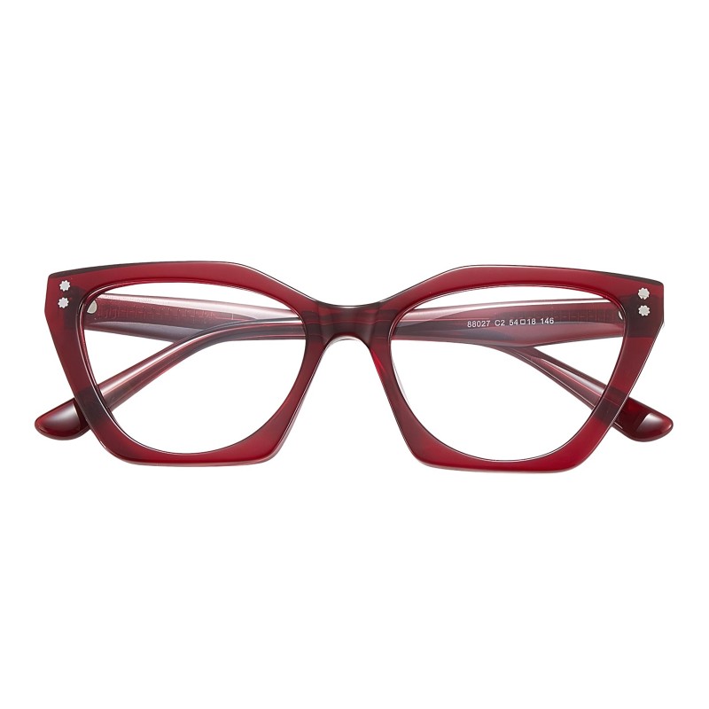 Cat Eye Burgundy Eyeglasses