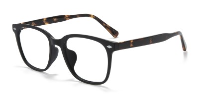 Square Black Tortoise Eyeglasses
