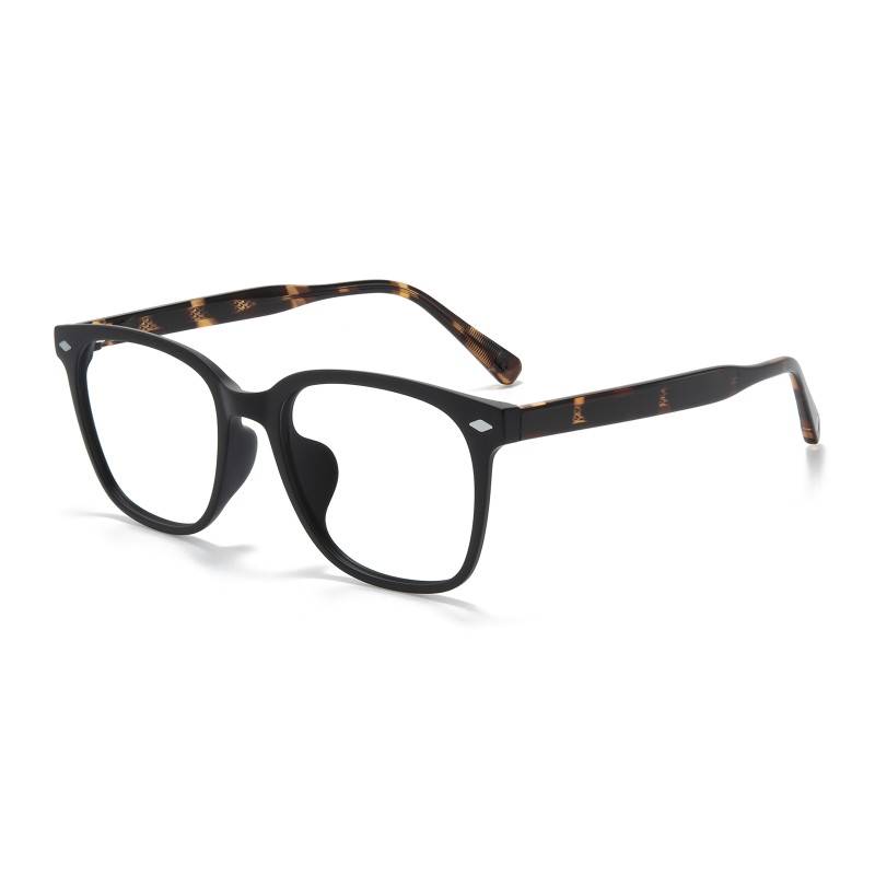 Square Black Tortoise Eyeglasses