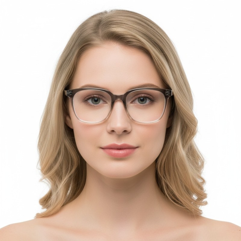 Square Gray Eyeglasses