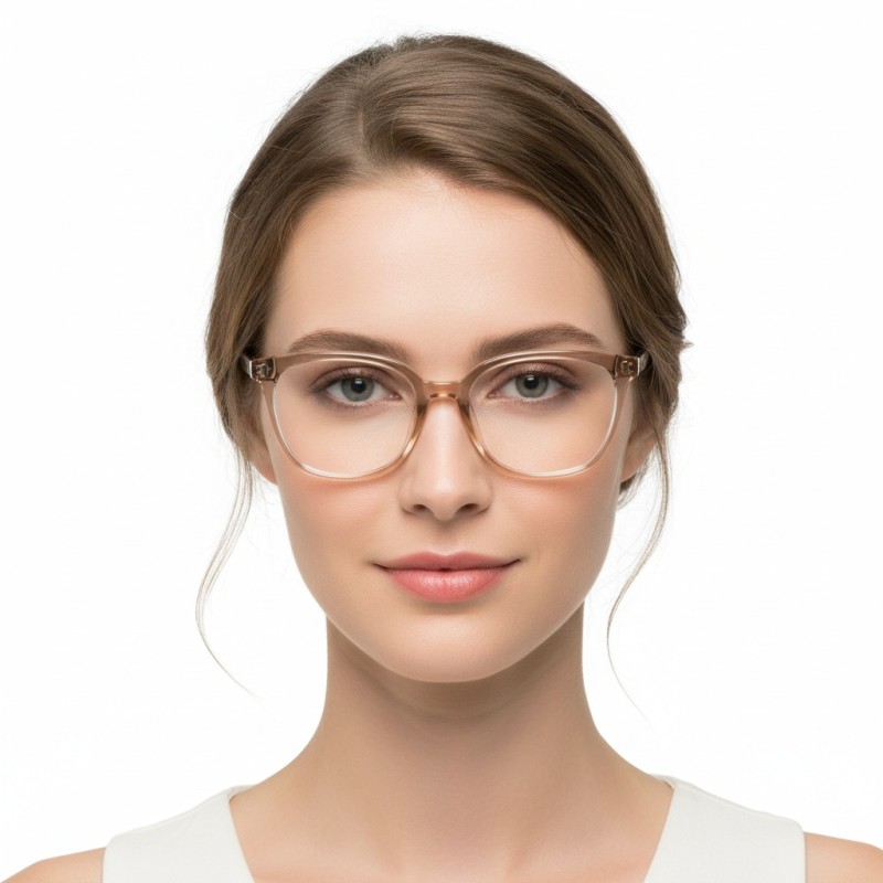 Cat Eye Champagne Eyeglasses
