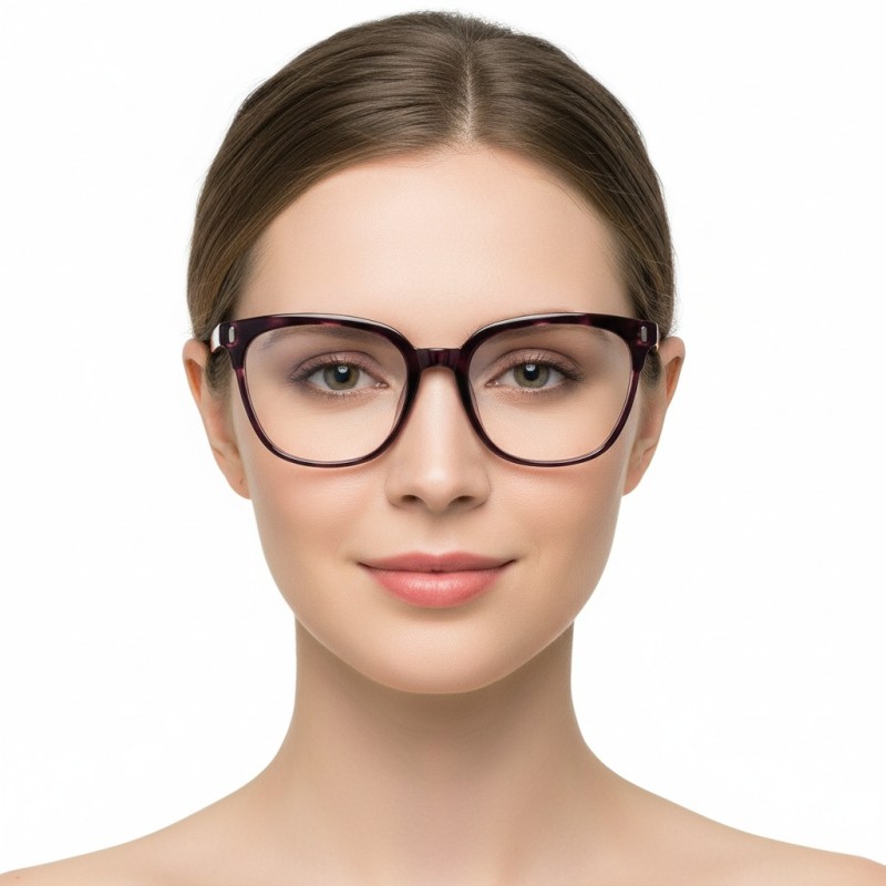 Cat Eye Purple Eyeglasses