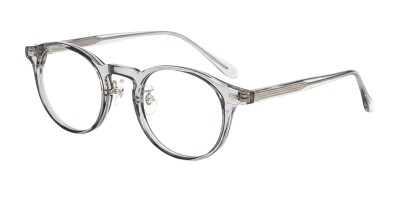 Round Gray Eyeglasses
