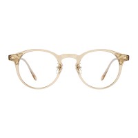 Angel - Round Champagne Eyeglasses