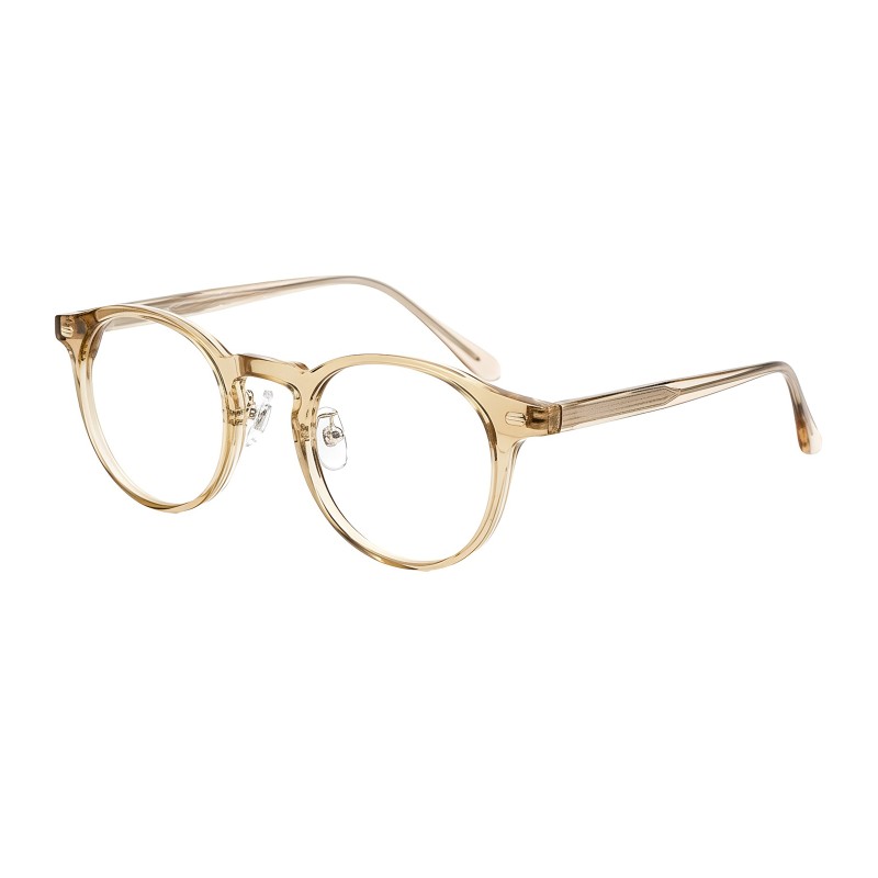 Round Champagne Eyeglasses