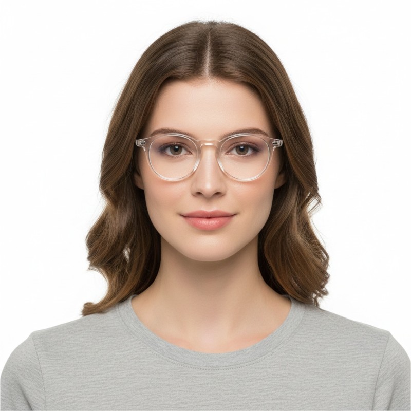 Round Pink Eyeglasses