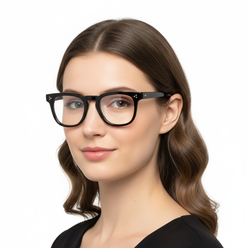 Square Black Eyeglasses