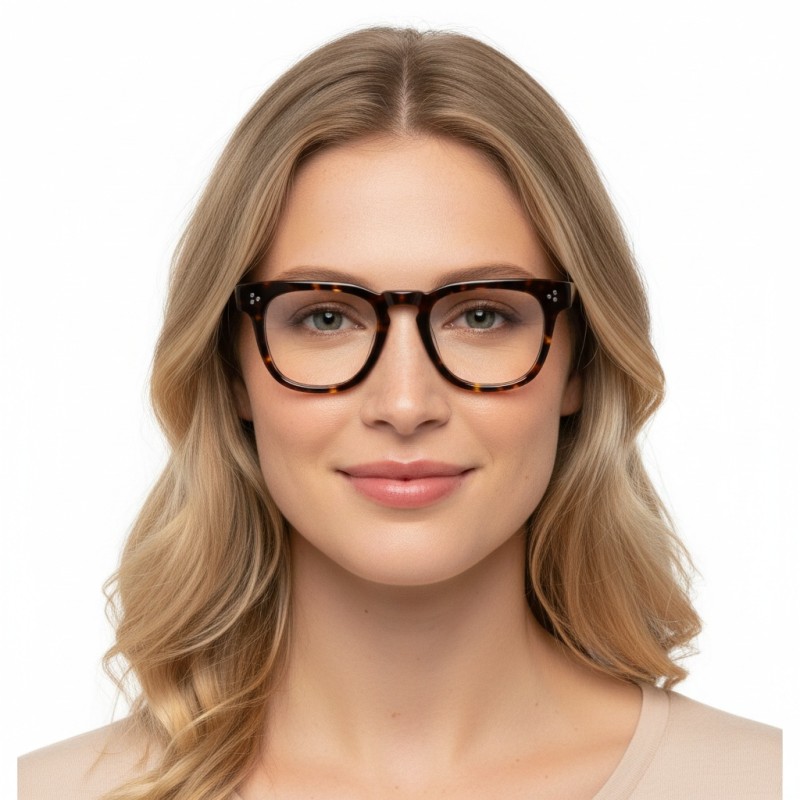 Square Tortoise Eyeglasses