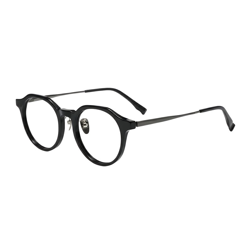 Polygon Black Eyeglasses