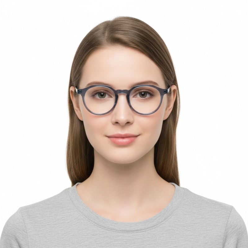 Polygon Blue Eyeglasses