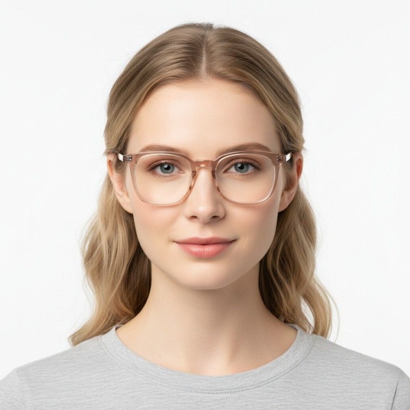 Square Light Mocha Eyeglasses