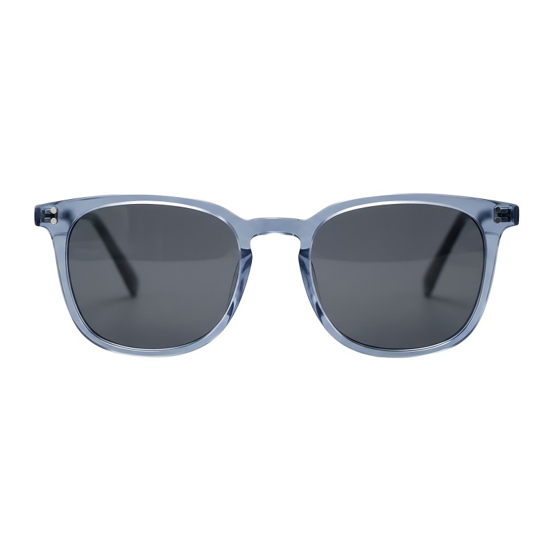Square Silver Blue Eyeglasses