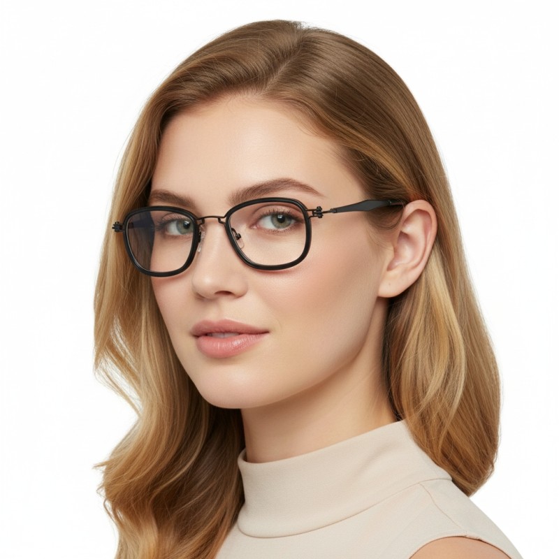 Round Black Eyeglasses