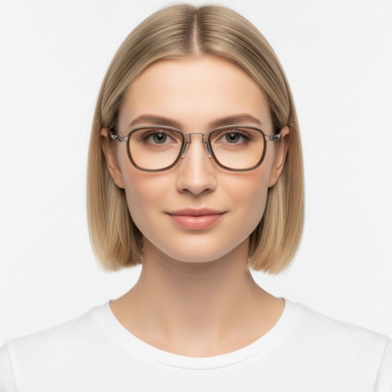 Round Gunmetal Eyeglasses