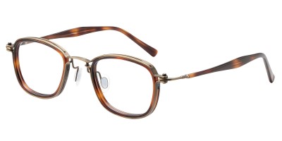 Round Tortoise/Brown Eyeglasses