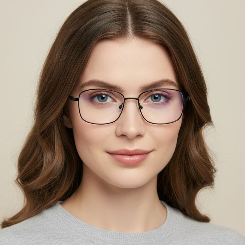 Rectangle Black Eyeglasses