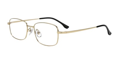 Rectangle Golden Eyeglasses