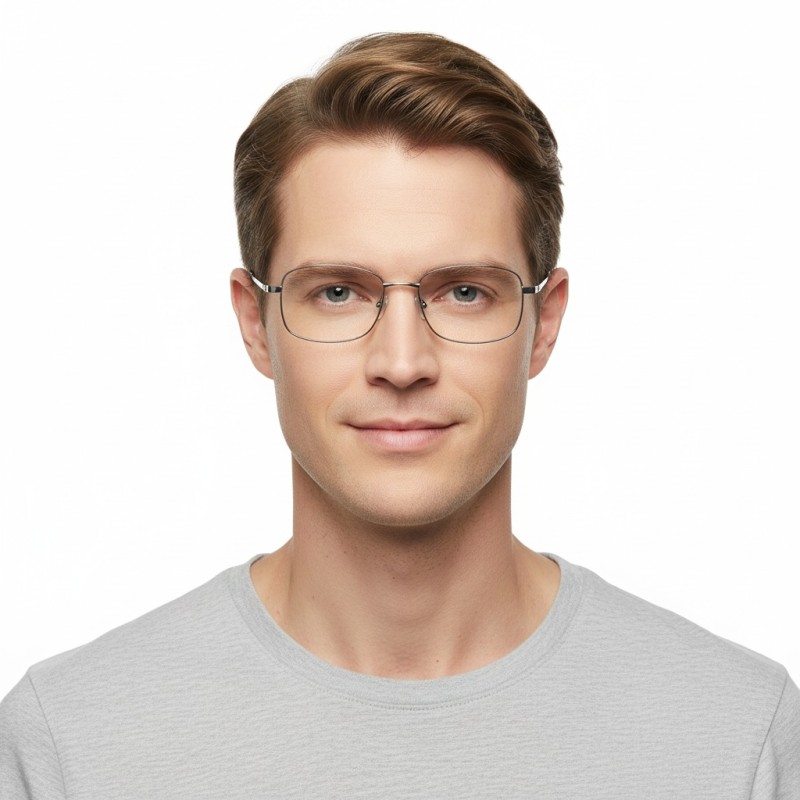 Rectangle Silver Eyeglasses